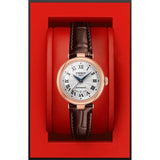 Tissot Bellissima Automatic Silver Dial Brown Leather Strap Watch For Women - T126.207.36.013.00