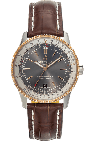Breitling Navitimer 1 Automatic 41mm Brown Dial Brown Leather Strap Mens Watch - U17326211M1P2