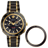 Versace V Extreme Pro Two Tone Dial Stainless Steel Strap Watch for Men - VCN040017