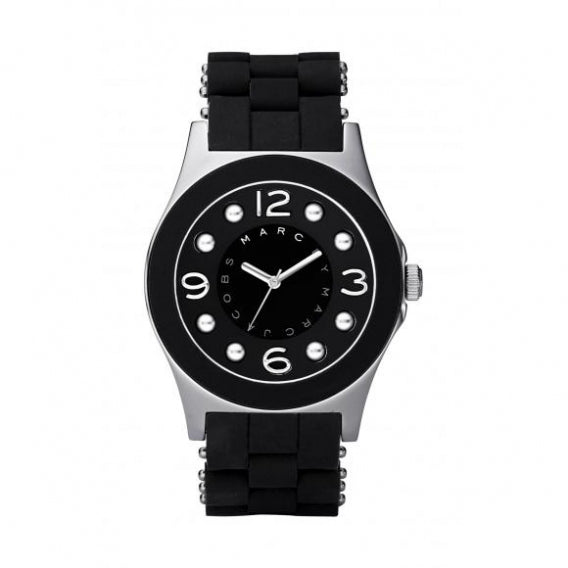 Marc Jacobs Pelly Black Dial Black Silicone Strap Watch for Women - MBM2544