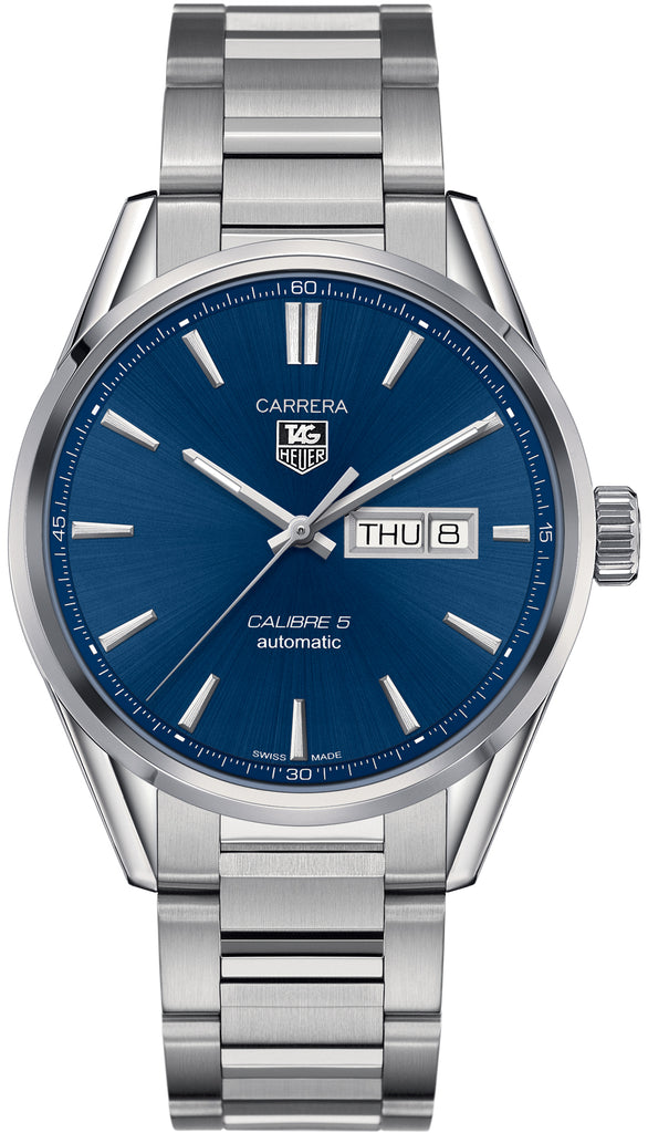 Tag Heuer Carrera Automatic Blue Dial Silver Steel Strap Watch for Men - WAR201E.BA0723