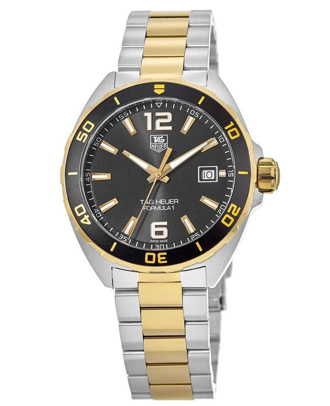 Tag Heuer Formula 1 Quartz Black Dial Two Tone Steel Strap Watch for Men - WAZ1121.BB0879