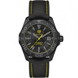 Tag Heuer Aquaracer Calibre 5 Black NATO Strap Carbon Dial Watch for Men - WBD218B.FC6446