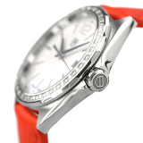 Tag Heuer Formula 1 Quartz Diamonds Mother of Pearl Dial Orange Leather Strap Watch for Women - WBJ131A.FC8250
