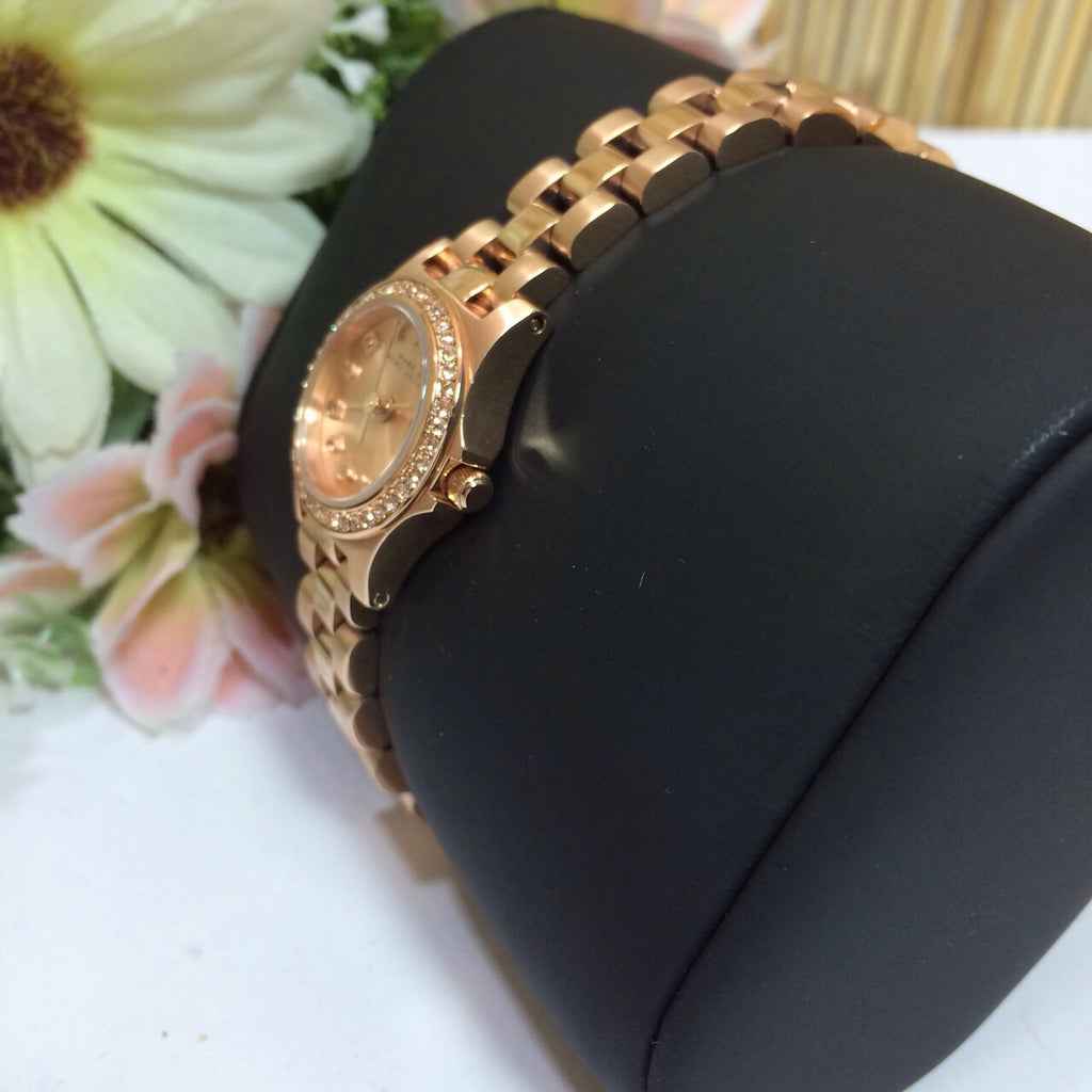 Marc Jacobs Henry Rose Gold Dial Rose Gold Steel Strap Watch for Women - MBM3278