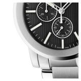 Gucci G Chrono Black Dial Silver Steel Strap Watch For Men - YA101204