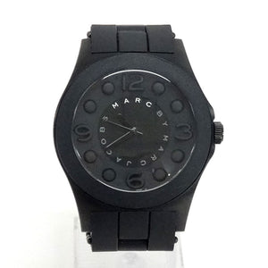 Marc Jacobs Pelly Black Dial Black Silicon Strap Watch for Women - MBM2511