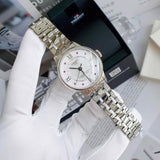 Tissot Chemin Des Tourelles Powermatic 80 Rubies Mother of Pearl Dial Silver Steel Strap Watch For Women - T099.207.11.113.00