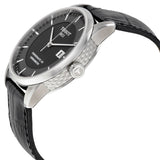 Tissot T Classic Luxury Powermatic 80 Black Dial Black Leather Strap Watch For Men - T086.408.16.051.00