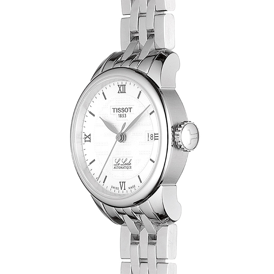 Tissot Le Locle Automatic Double Happiness Lady Silver Dial Silver Steel Strap Watch For Women - T41.1.183.35