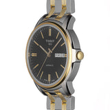 Tissot Automatics III Day Date Black Dial Two Tone Steel Strap Watch For Men - T065.430.22.051.00