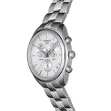 Tissot T Classic PR 100 Chronograph Silver Dial Silver Steel Strap Watch For Men - T101.417.11.031.00
