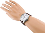 Tommy Hilfiger Damon Quartz White Dial Brown Leather Strap Watch for Men - 1791418