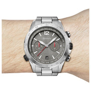 Hugo Boss Nomad Chronograph Grey Dial Silver Steel Strap Watch for Men - 1513774
