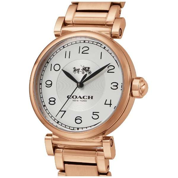 Coach Madison White Dial Rose Gold Steel Strap Watch for Women - 14502395
