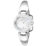 Gucci Guccissima Diamonds Mother of Pearl Dial Silver Steel Strap Watch For Women - YA134504