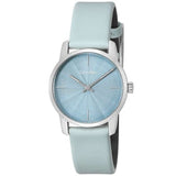 Calvin Klein City Blue Dial Blue Leather Strap Watch for Women - K2G231VN