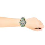 Versace Icon Active Chronograph Blue Dial Green Rubber Strap Watch For Men - VEZ701322