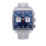 Tag Heuer Monaco Automatic Chronograph Blue Dial Silver Steel Strap Watch for Men - CBL2111.BA0644