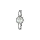 Bulova Crystal Collection Mother of Pearl Dial Silver Steel Strap Watch for Women - 96L223