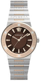 Versace Grace Quartz Brown Dial Two Tone Steel Strap Watch For Women - VEVH01220