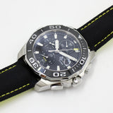 Tag Heuer Aquaracer Jam Tangan Chronograph Otomatis Black Dial Black Nylon Strap untuk Pria - CAY211A.FC6361