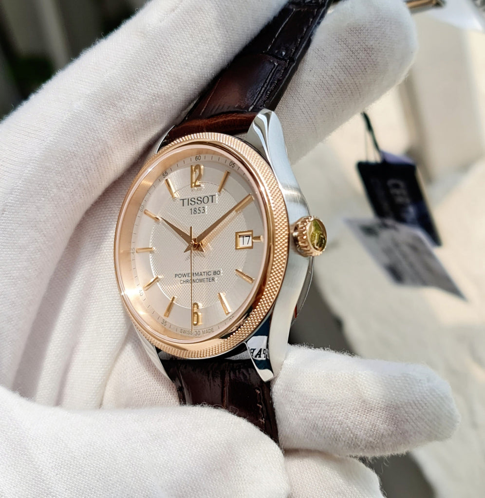 Tissot T Classic Ballade Powermatic 80 Lady Silver Dial Brown