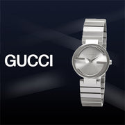 Gucci G Interlocking Silver Dial Silver Steel Strap Watch For Women - YA133503
