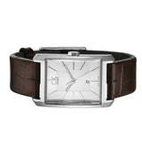 Calvin Klein Window Silver Dial Brown Leather Strap Watch for Women - K2M23126