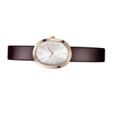 Calvin Klein Incentive White Dial Brown Leather Strap Watch for Women - K3P236G6