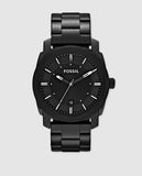 Fossil Machine Black Dial Black Steel Strap Watch for Men - FS4775