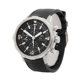 IWC Aquatimer Chronograph Black Dial Black Leather Strap Watch for Men - IW376803