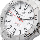 Tag Heuer Aquaracer Calibre 5 Jam Tangan Tali Baja Perak Dial Putih Otomatis untuk Pria - WAY2013.BA0927