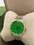 Gucci G Timeless Quartz Green Dial Two Tone Steel Strap Watch For Men - YA1264182