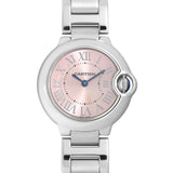 Cartier Ballon Bleu de Cartier Pink Dial Silver Steel Strap Watch for Women - W6920038