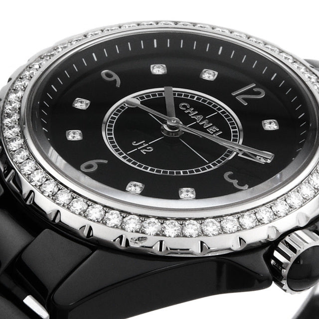 Chanel J12 Quartz Black Ceramic And Stainless Steel 33mm Watch