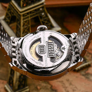Tissot Le Locle Double Happiness Automatic Silver Dial Silver Steel Strap Watch For Men - T41.1.833.50