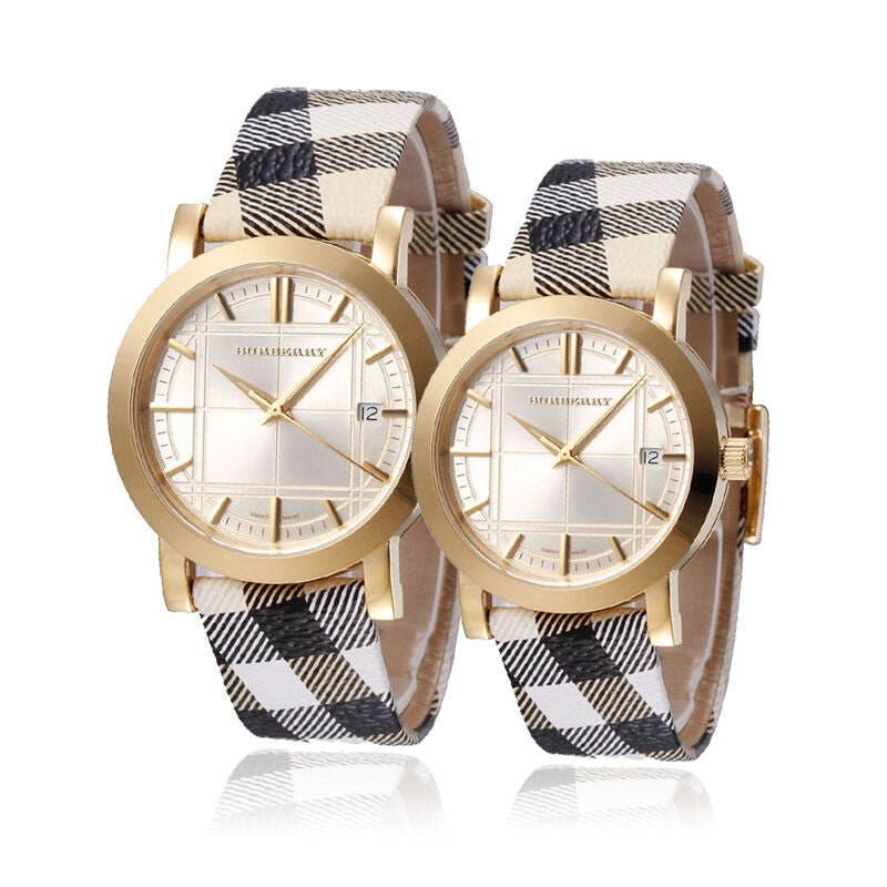 Burberry Heritage Silver Dial Leather Strap Watch for Women display picture 1