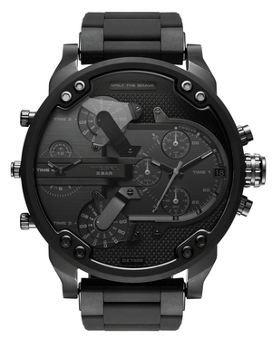 Diesel Mr Daddy 2.0 Chronograph Black Dial Black Steel Strap Watch For Men - DZ7396