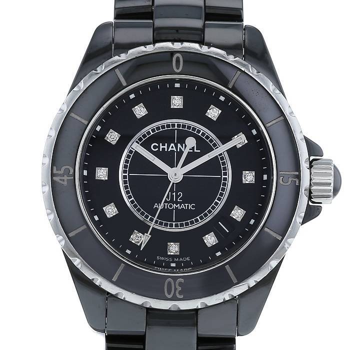 Chanel H5702 J12 Automatic Diamond Black Dial Ladies Watch