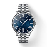 Tissot Carson Premium Blue Dial Silver Steel Strap Watch for Men