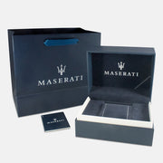 Maserati Traguardo Skeleton Black Dial Gold Steel Strap Watch For Men - R8873612058