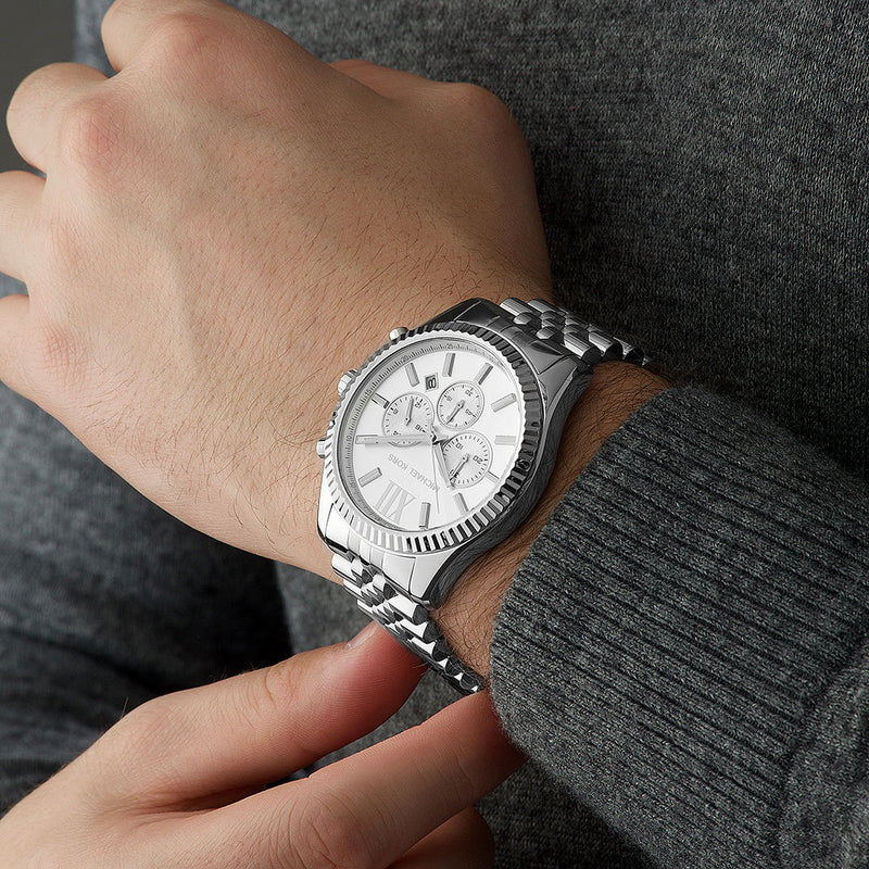 Michael kors men's silver lexington watch Outlet