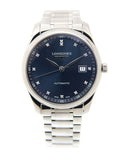 Longines Master Collection Automatic 40mm Blue Dial Silver Steel Strap Watch untuk Pria - L2.793.4.97.6
