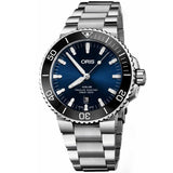 Oris Aquis Date Blue Dial Silver Steel Strap Watch for Men - 0173377304135-0782405PEB