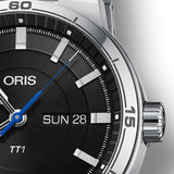 Oris TT1 Day Date Black Dial Black Rubber Strap Watch for Men - 0173577524154-0742406FC