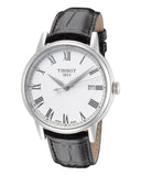 Tissot T Classic Carson White Dial Black Leather Strap Watch for Men - T085.410.16.013.00