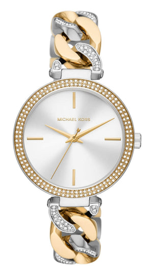 Michael Kors Catelyn Three-Hand Crystals Silver Dial Two Tone Steel Strap Watch for Women - MK4633