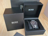 Hugo Boss Hero Black Dial Black Steel Strap Watch for Men - 1513754