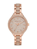 Michael Kors Crystals Pavé Rose Gold Dial Rose Gold Steel Strap Watch for Women - MK3799